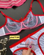 ست شیشه ای نوار قرمز