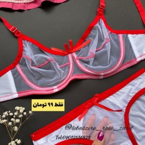 ست شیشه ای نوار قرمز